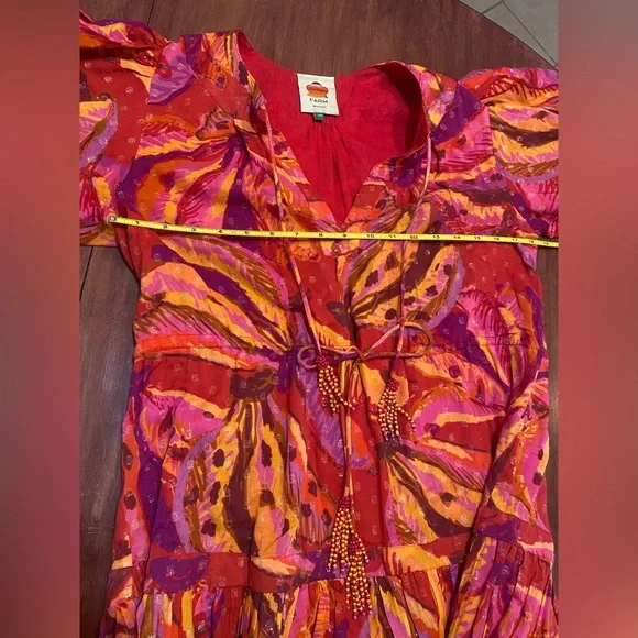 Farm Rio Banana Juice Cotton Mini Dress Size XS - Picture 9 of 13